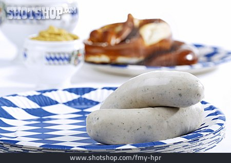 
                Bayrische Küche, Brühwurst, Weißwurst                   