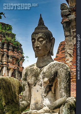 
                Buddha, Buddhastatue, Wat Mahathat Ayutthaya                   