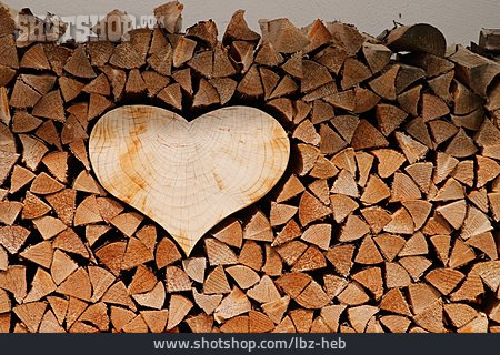 
                Wood Pile, Wooden Heart                   