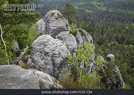 
                Felsformation, Sächsische Schweiz, Elbsandsteingebirge                   