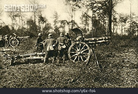 
                Artillerie, Erster Weltkrieg, Haubitze                   