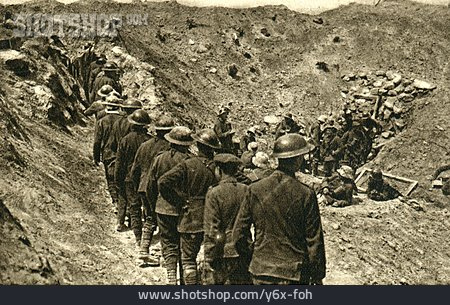 
                Erster Weltkrieg, Britische Gefangene, Laufgraben, Chemin Des Dames                   
