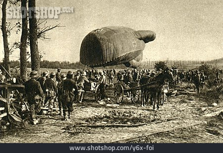 
                Fesselballon, Erster Weltkrieg, Feld-luftschiff-abteilung                   