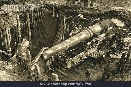 
                Erster Weltkrieg, Kriegsbeute, 24-cm-kanone                   