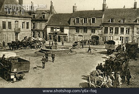 
                Marktplatz, Erster Weltkrieg, Infanterie, Fismes                   
