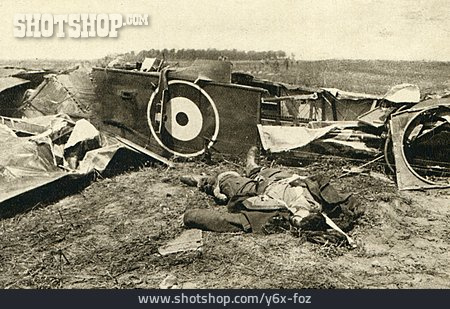 
                Erster Weltkrieg, Britisches Flugzeug, Abgeschossen                   