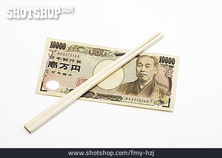 
                Japan, Essstäbchen, Yen                   