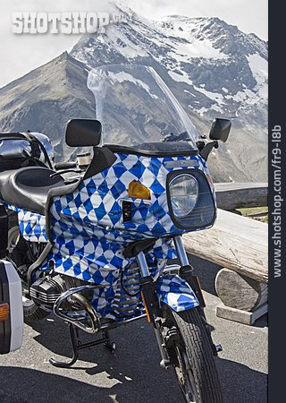 
                Motorrad, Bayrisch, Blau-weiß                   