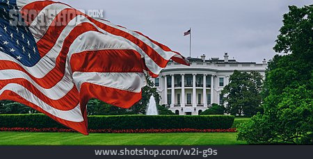 
                Weißes Haus, Amerikanische Flagge, Washington D.c.                   