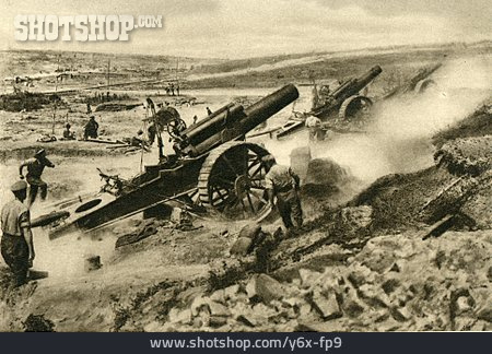
                Artillerie, Erster Weltkrieg, Britische 60-pfünder                   