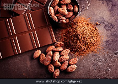 
                Schokoladentafel, Kakaohaltig, Kakaopulver, Kakaobohne                   