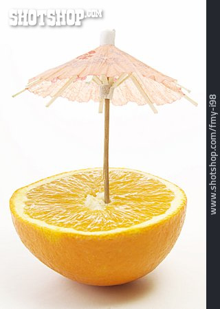 
                Schirmchen, Apfelsinenhälfte                   