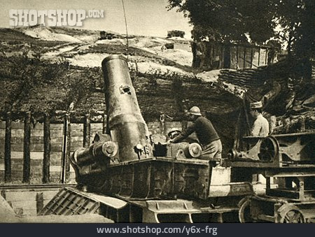 
                Erster Weltkrieg, Schlucht Von Proyart, 370-mm-mörser                   