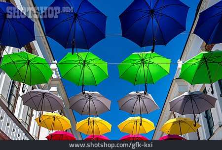 
                Bunt, Regenschirm, Aufgespannt                   