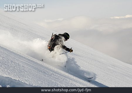 
                Ski, Pulverschnee, Skifahrer                   