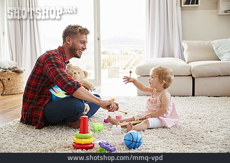
                Vater, Spielen, Tochter                   