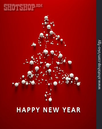 
                Weihnachtsbaum, Weihnachtskarte, Happy New Year                   