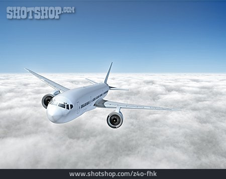 
                Flugzeug, Fliegen, über Den Wolken                   