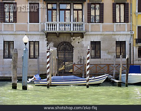 
                Wohnhaus, Boot, Kanal, Venedig                   