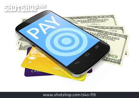 
                Bezahlen, Kreditkarte, Bargeldlos, Bargeld, Smartphone                   