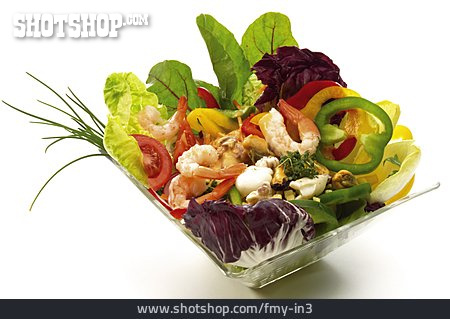 
                Gemischter Salat, Shrimps                   