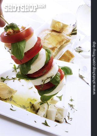 
                Mozzarella, Italienische Küche, Caprese                   