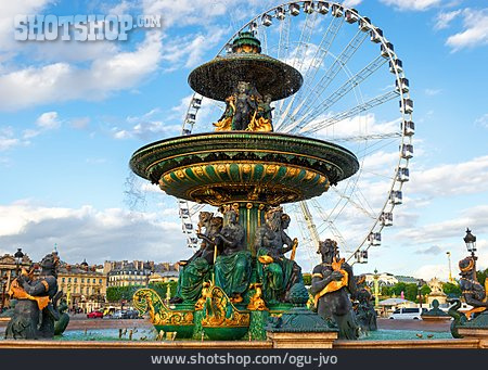 
                Paris, Place De La Concorde, Fontaine Des Mers                   