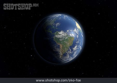 Flach Planeten Erde Weltall Geschenk Langarmshirt