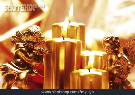 
                Weihnachtszeit, Engel, Kerzenlicht                   
