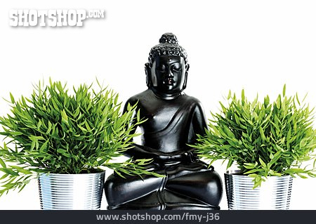 
                Dekoration, Topfpflanze, Buddha                   