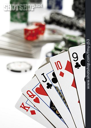 
                Poker, Kartenblatt, Straight                   
