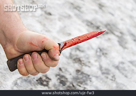 
                Messer, Verbrechen, Blutverschmiert                   