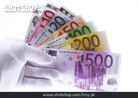 
                Euroschein, Schmiergeld, Schwarzgeld, Geldfächer                   
