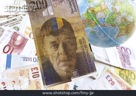 
                Geldschein, Schweizer Franken, Wechselkurs, Devisenmarkt                   