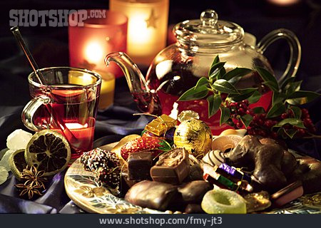 
                Weihnachtszeit, Weihnachtsteller, Adventszeit, Teezeit                   