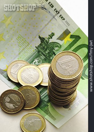 
                Euro, Euroschein, Bargeld, Euromünze                   