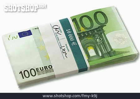
                Euroschein, Geldbündel, 100 Euro                   