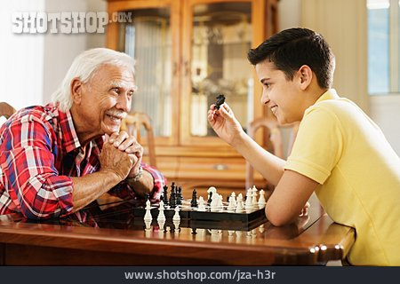 
                Häusliches Leben, Schachspiel                   