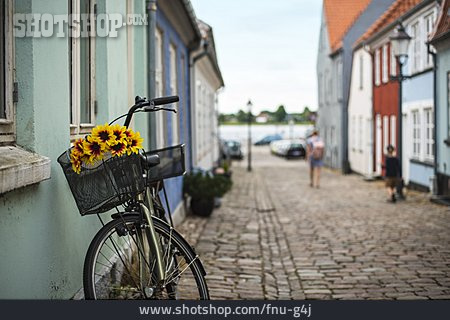 
                Fahrrad, Altstadt, Idyllisch, Skandinavien                   