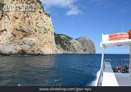 
                Bootsfahrt, Felsenküste, Formentor                   