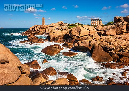 
                Phare De Mean Ruz, Rosengranit-küste                   