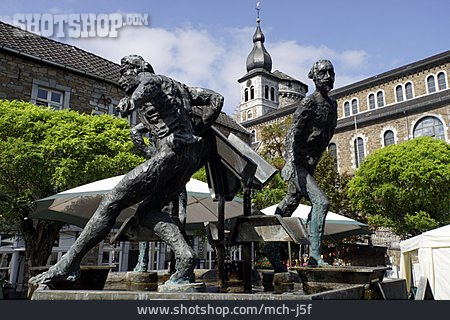 
                Stolberg, Brunnenfigur, Alter Markt, Kupferstadt                   