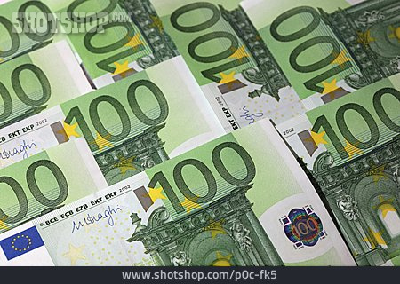 
                Euroschein, Geldscheine, Hundert Euro                   