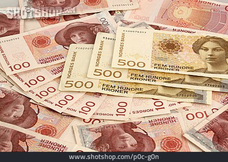 
                Einhundert Kronen, Norwegische Kronen, 500 Kronen                   