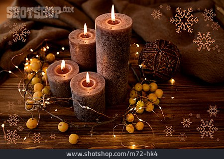 
                Weihnachtsdekoration, Kerzen, 4. Advent                   