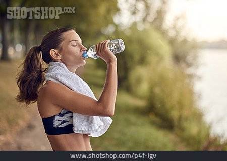 
                Drinking, Water Bottle, Sportswoman                   