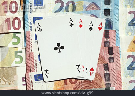 
                Vier Asse, Glücksspiel, Gewinn, Kartenspiel                   