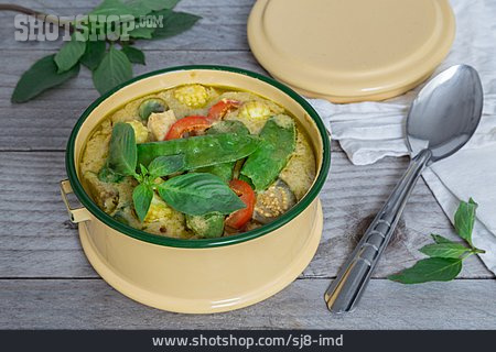 
                Thailändisch, Thai-curry, Grünes Thai Curry                   