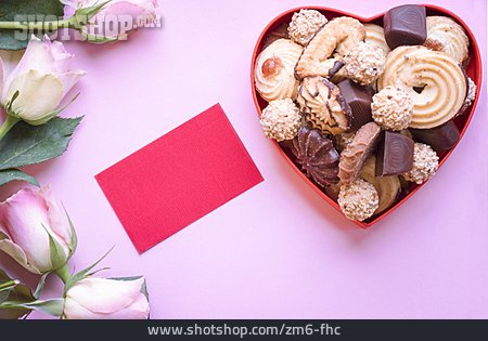 
                Geschenk, Valentinstag, Kekse                   