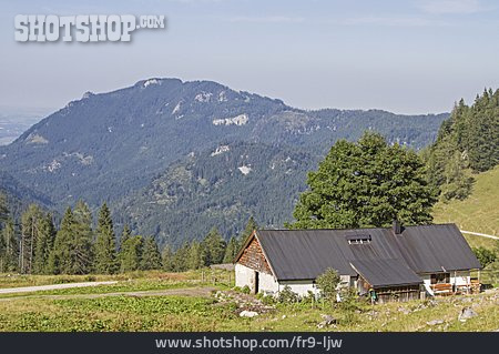
                Hütte, Bayrische Voralpen, Baumoosalm                   